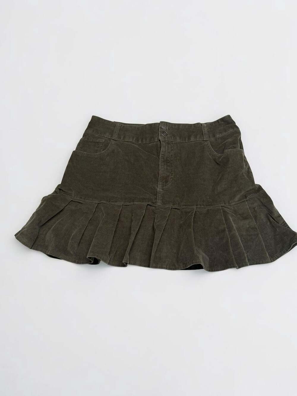 Hollister High-Rise Corduroy Pleated Mini Skirt, Size M